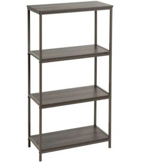 ESTANTERIA 60 X 30 X 116 WINIE MDF GRIS METAL GRIS