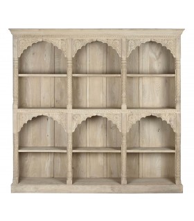 ESTANTERIA 204 X 38 X 196 ALHAMBRA MADERA TALLADA NATURAL