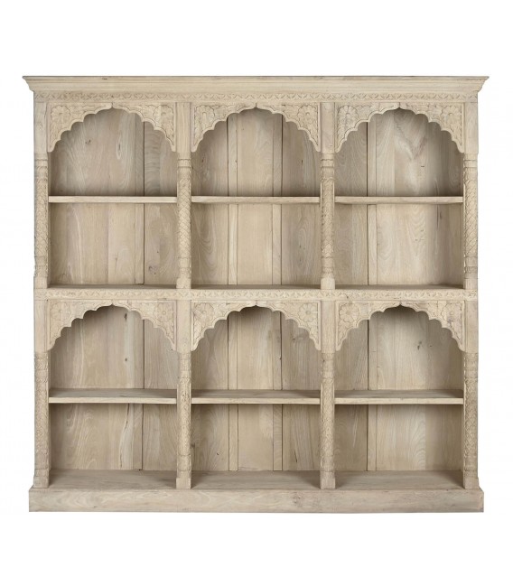 ESTANTERIA 204 X 38 X 196 ALHAMBRA MADERA TALLADA NATURAL