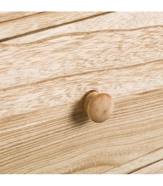 MESITA DE NOCHE 35 X 30 X 70 PULEA MADERA NATURAL METAL BLANCO