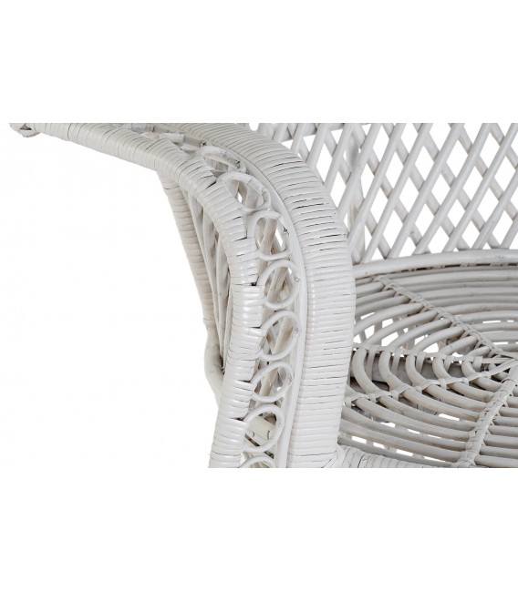 SILLON 97 X 66 X 144 MANUELE RATAN BLANCO