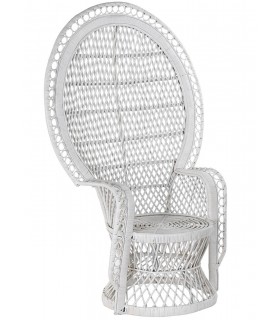 SILLON 97 X 66 X 144 MANUELE RATAN BLANCO