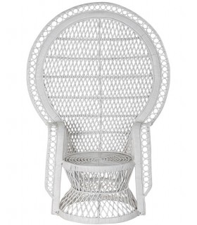 SILLON 97 X 66 X 144 MANUELE RATAN BLANCO