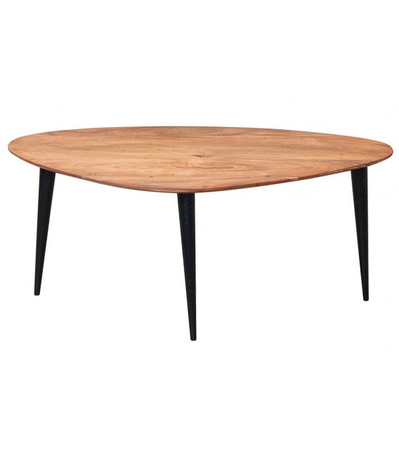 MESA DE CENTRO 85 X 43 X 36 MADERA NATURAL METAL NEGRO