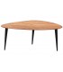 MESA DE CENTRO 85 X 43 X 36 MADERA NATURAL METAL NEGRO