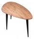 MESA DE CENTRO 85 X 43 X 36 MADERA NATURAL METAL NEGRO