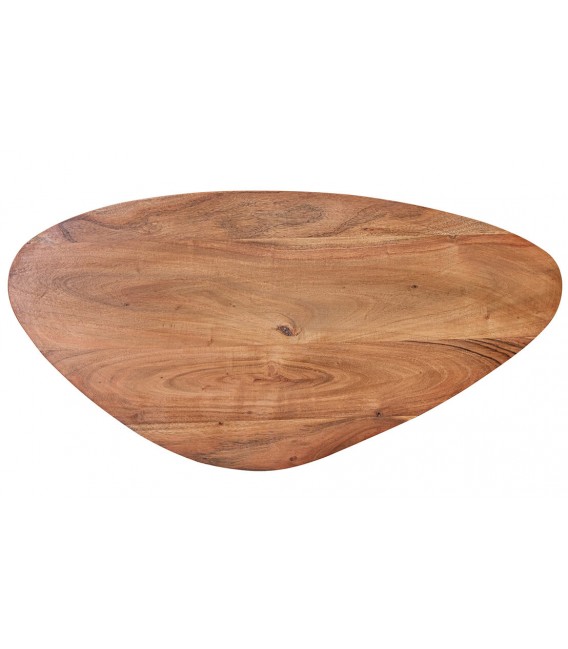 MESA DE CENTRO 85 X 43 X 36 MADERA NATURAL METAL NEGRO