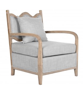 SILLON 70 X 73 X 88 AINA MADERA NATURAL TELA GRIS