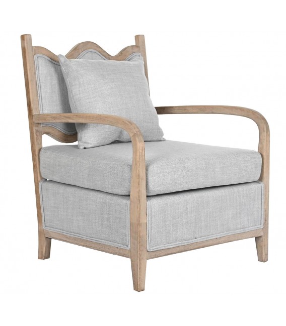 SILLON 70 X 73 X 88 AINA MADERA NATURAL TELA GRIS