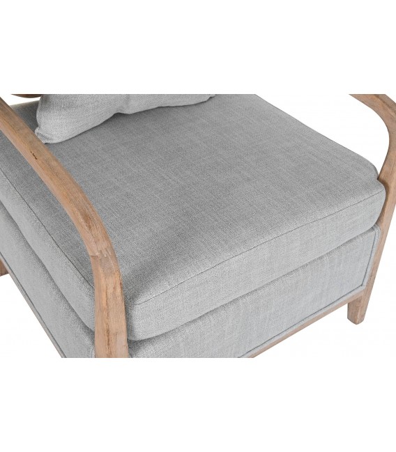 SILLON 70 X 73 X 88 AINA MADERA NATURAL TELA GRIS