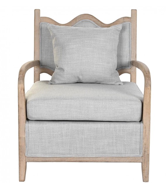SILLON 70 X 73 X 88 AINA MADERA NATURAL TELA GRIS