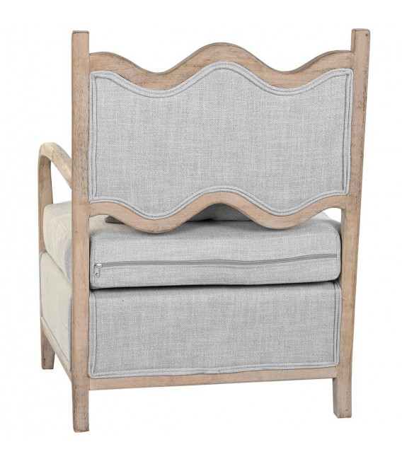 SILLON 70 X 73 X 88 AINA MADERA NATURAL TELA GRIS