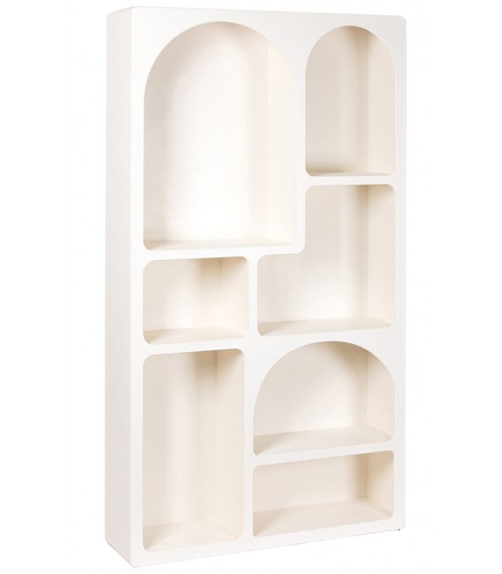 ESTANTERIA 97 X 26 X 180 ISLA MADERA MDF LACADA EN BLANCO