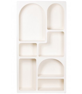 ESTANTERIA 97 X 26 X 180 ISLA MADERA MDF LACADA EN BLANCO