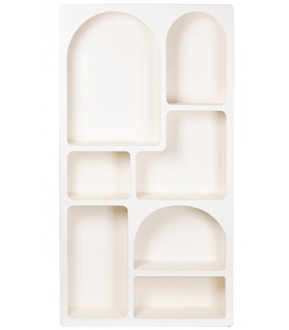 ESTANTERIA 97 X 26 X 180 ISLA MADERA MDF LACADA EN BLANCO