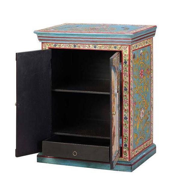 MESITA DE NOCHE 54 X 34 X 68 GRANADA MADERA DECORADA A MANO