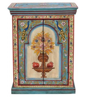 MESITA DE NOCHE 54 X 34 X 68 GRANADA MADERA DECORADA A MANO