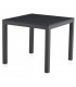 MESA DE COMEDOR 90 X 90 X 75 ALUMINIO GRIS DEKTON NEGRO EXTERIOR