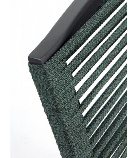 SILLON COMEDOR 61 X 63 X 94 TARIO ALUMINIO GRIS CUERDA VERDE