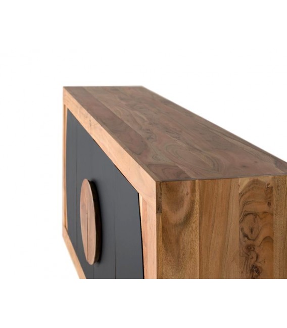 APARADOR 160 X 40 X 76 NURBIA MADERA NATURAL Y NEGRO