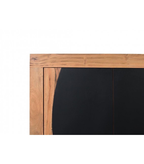 APARADOR 160 X 40 X 76 NURBIA MADERA NATURAL Y NEGRO