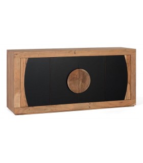 APARADOR 160 X 40 X 76 NURBIA MADERA NATURAL Y NEGRO
