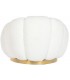 SILLON GIRATORIO 98 X 97 X 69 PERLA TEL BOUCLE METAL DORADO
