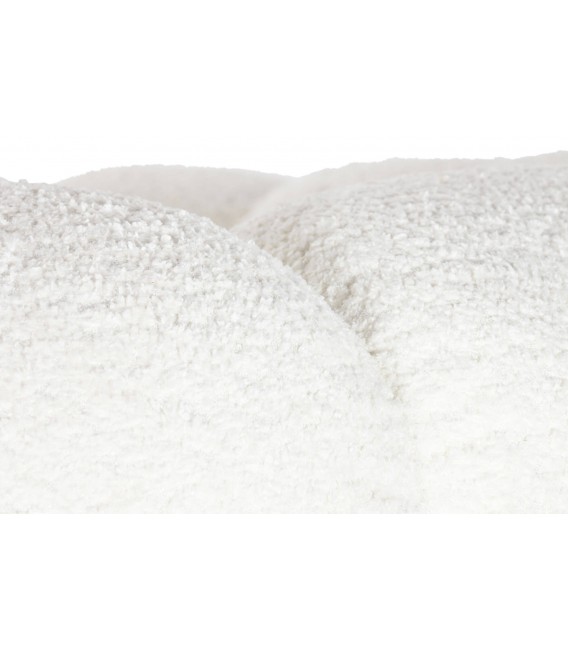 SILLON GIRATORIO 98 X 97 X 69 PERLA TEL BOUCLE METAL DORADO