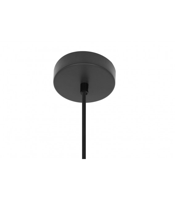 LAMPARA DE TECHO 50 Ø X 96 GOLA METAL NEGRO TEXTIL Y YUTE