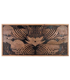 CABECERO 172 X 12 X 87 PROTOS MADERA ACACIA TALLADA NATURAL Y NEGRO