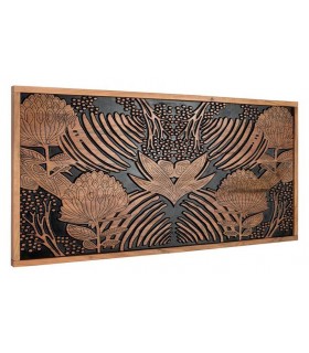 CABECERO 172 X 12 X 87 PROTOS MADERA ACACIA TALLADA NATURAL Y NEGRO