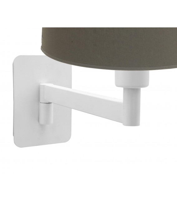 APLIQUE DE PARED 27  X 22 X 30 ZENIT METAL BLANCO TEXTIL TOPO