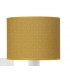 APLIQUE DE PARED 26 X 17 X 28 METAL BLANCO TEXTIL AMARILLO