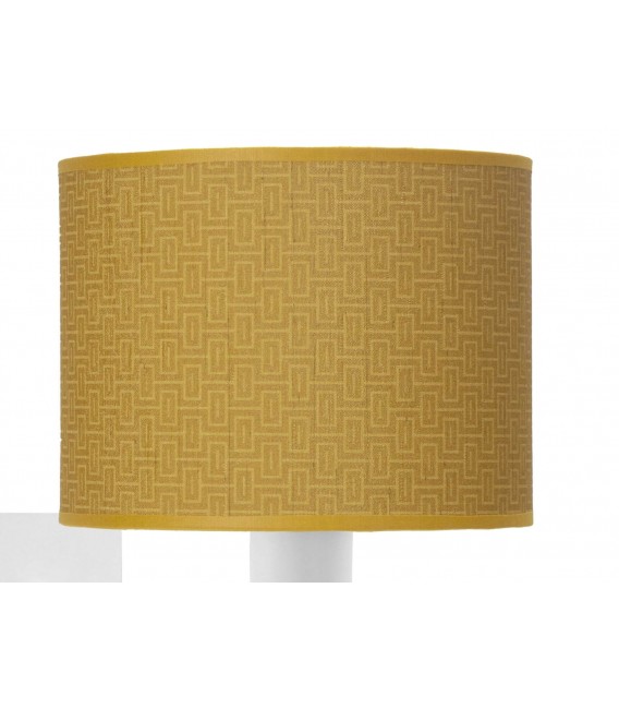 APLIQUE DE PARED 26 X 17 X 28 METAL BLANCO TEXTIL AMARILLO