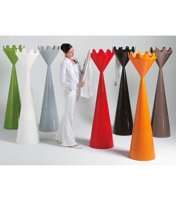 PERCHERO DE PIE 45 Ø X 167 DORZA POLIETILENO LACADO NARANJA BRILLO