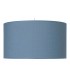LAMPARA DE TECHO 50 Ø X 105 BLUE METAL BLANCO TEXTIL GRABADO AZUL