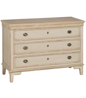 COMODA 120 X 45 X 84 BRINCA MADERA NATURAL Y CREMA ROZADO