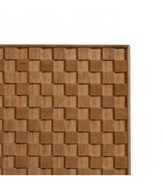 ARMARIO ROPERO 99 X 55 X 200 PANAL MADERA DM FRESNO NATURAL METAL NEGRO