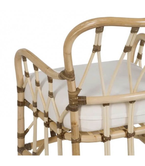 SILLON 58 X 62 X 85 WILLY RATAN NATURAL Y MARRON TEXTIL BLANCO