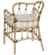 SILLON 58 X 62 X 85 WILLY RATAN NATURAL Y MARRON TEXTIL BLANCO