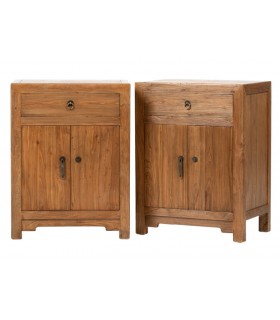 CONJUNTO 2 MESITAS DE NOCHE 57 X 37 X 75 PERLIA MADERA NATURAL