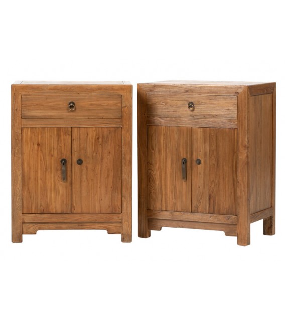 CONJUNTO 2 MESITAS DE NOCHE 57 X 37 X 75 PERLIA MADERA NATURAL