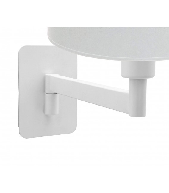 APLIQUE DE PARED 27 X 22 X 30 ZENIT METAL BLANCO TEXTIL BLANCO
