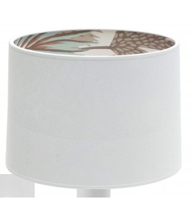 APLIQUE DE PARED 27 X 22 X 30 ZENIT METAL BLANCO TEXTIL BLANCO