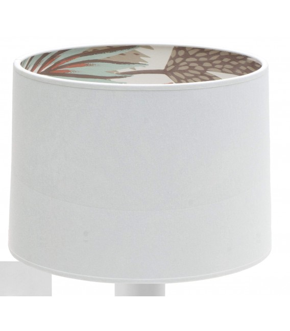 APLIQUE DE PARED 27 X 22 X 30 ZENIT METAL BLANCO TEXTIL BLANCO