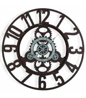 RELOJ DE PARED 60 Ø X 5 FLOYD METAL OXIDO Y TURQUESA