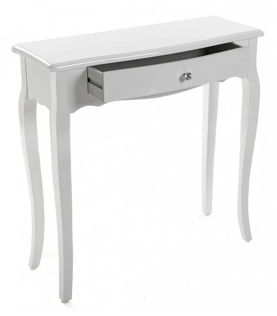 CONSOLA 80 X 30 X 80 CAGLIARI 1 CAJON LACADA EN BLANCO
