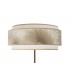 LAMPARA DE PIE 4S Ø X 160 SOLEO METAL ORO TEXTIL BLANCO Y ORO
