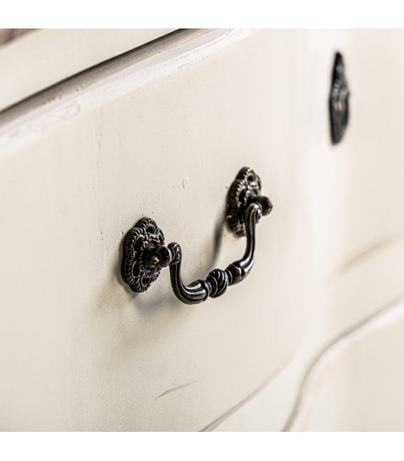 COMODA 100 X 45 X 90 PIVKA MADERA BLANCO ROZADO Y NOGAL