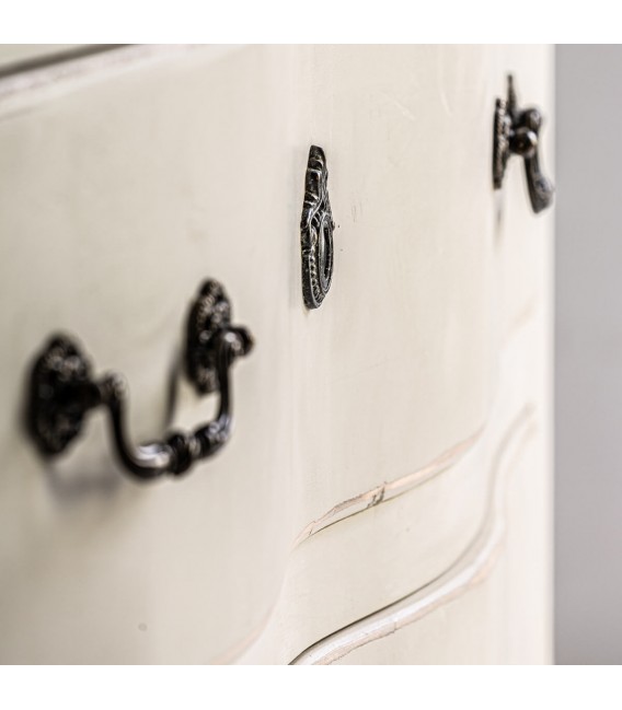 COMODA 100 X 45 X 90 PIVKA MADERA BLANCO ROZADO Y NOGAL